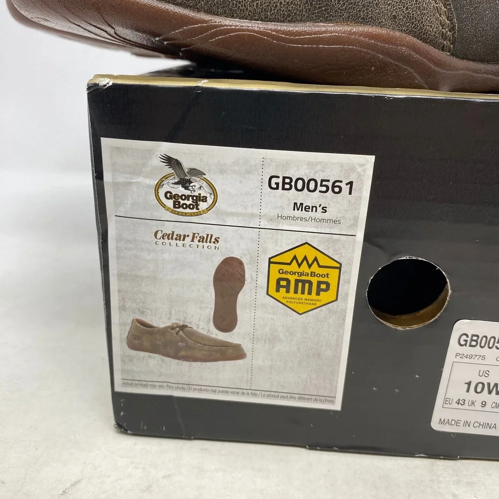 Georgia‎ Boot GB00561 Cedar Falls Mens 10W Dark Brown Leather Moc Toe Loafers
